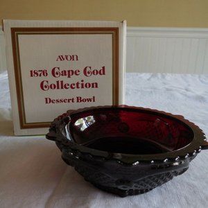 Avon 1976 Ruby Cape Cod Collection Dessert Bowl